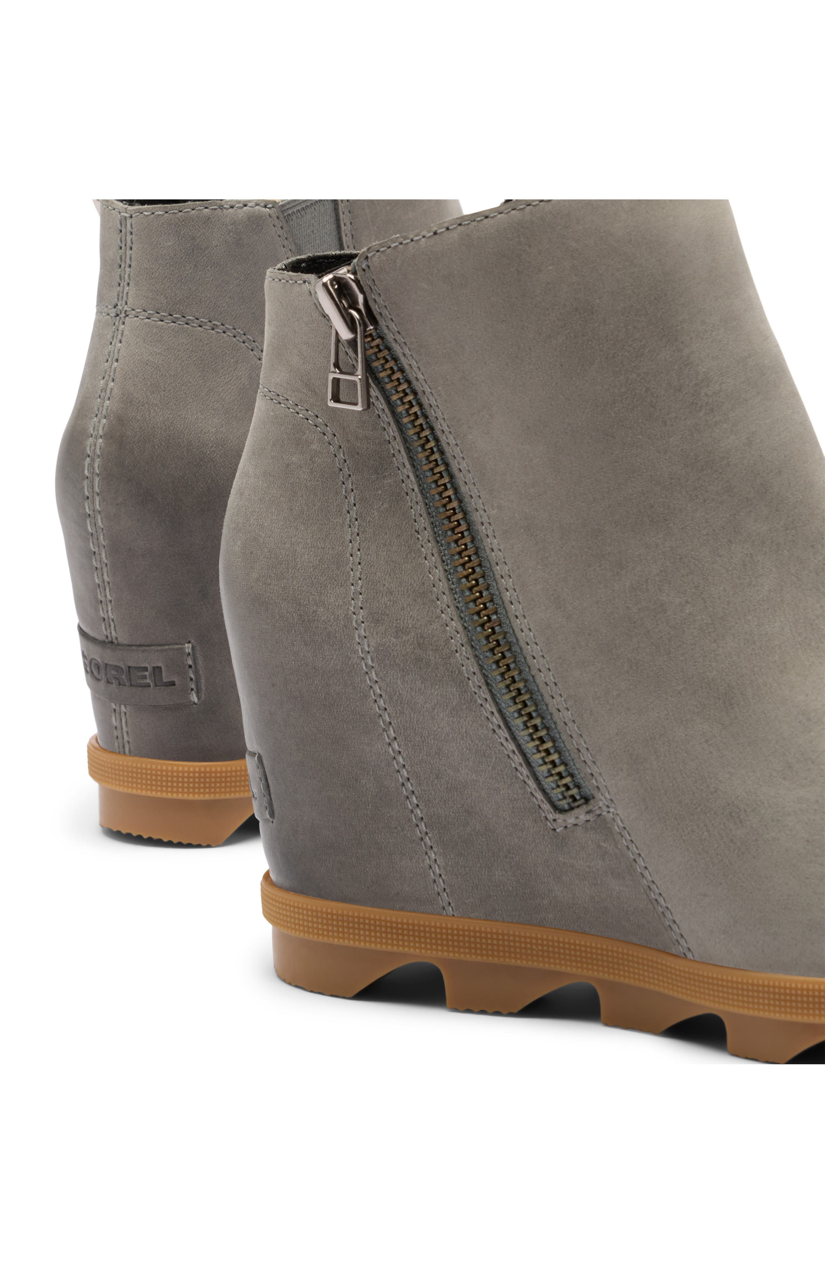 Joan Rhapsody Zip Wedge Bootie, Alternate, color, QUARRY/ GUM 2