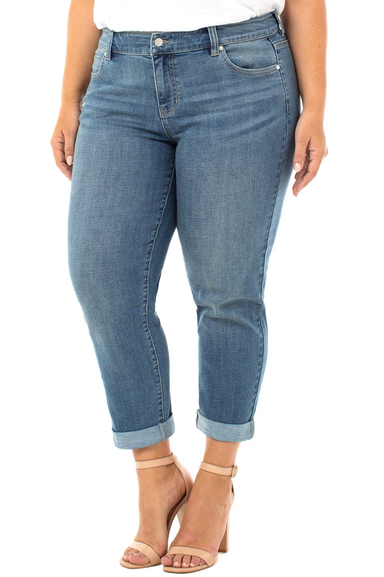 Liverpool Peyton Slim Boyfriend Jeans, Main, color, LITTLETON