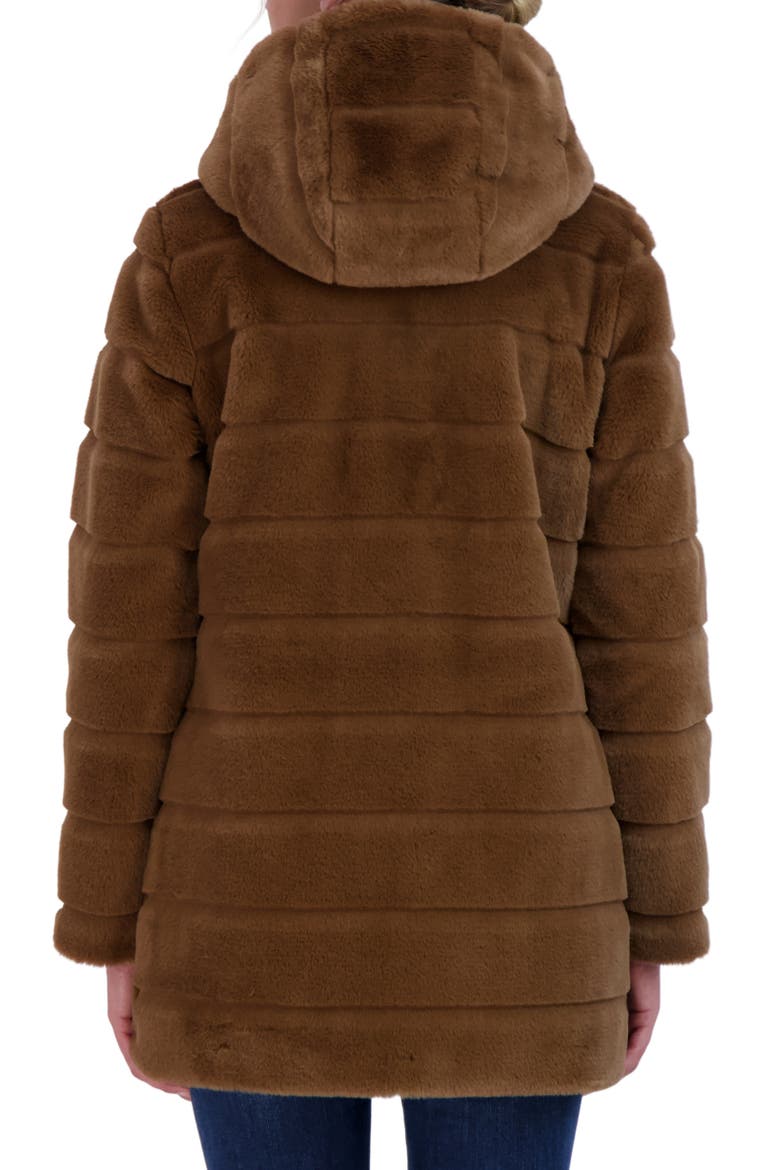 Hooded Faux Fur Jacket, Alternate, color, MINK