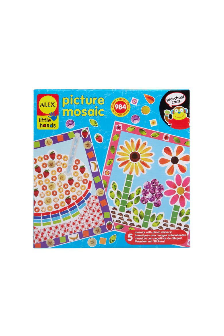 Little Hands Picture Mosaic Art and Craft Activity Kit, Ages 4+, Main, color, Multicolored
