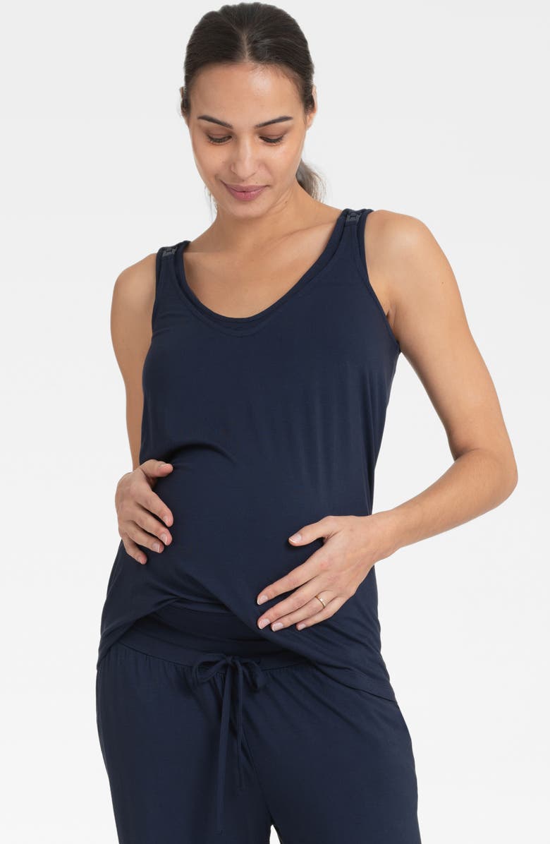 Seraphine Maternity/Nursing Pajamas & Robe Set, Alternate, color,