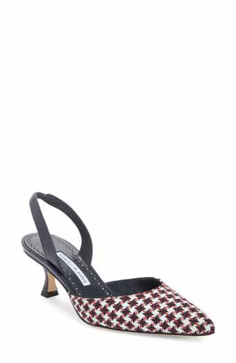 Manolo Blahnik Carolyne Kitten Heel Slingback Pump