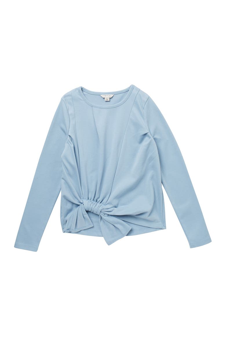 Habitual Girl Habitual Presely Ponte Tie Front Top, Main, color,