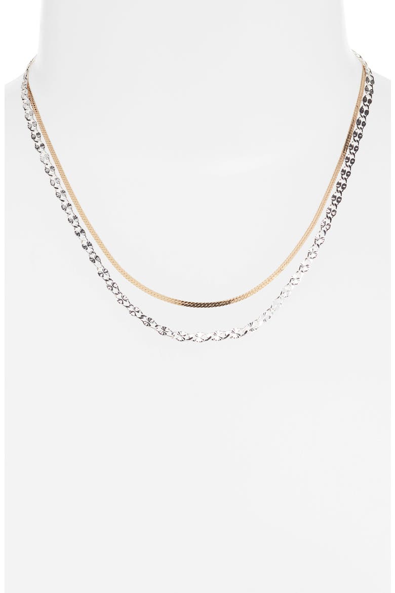 Demi Fine Set of 2 Chain Necklaces, Alternate, color, 14K GOLD- STERLING PLATED