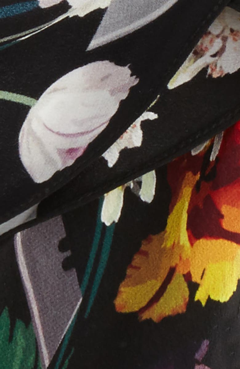 ROCKINS Flora Skinny Silk Scarf, Alternate, color,