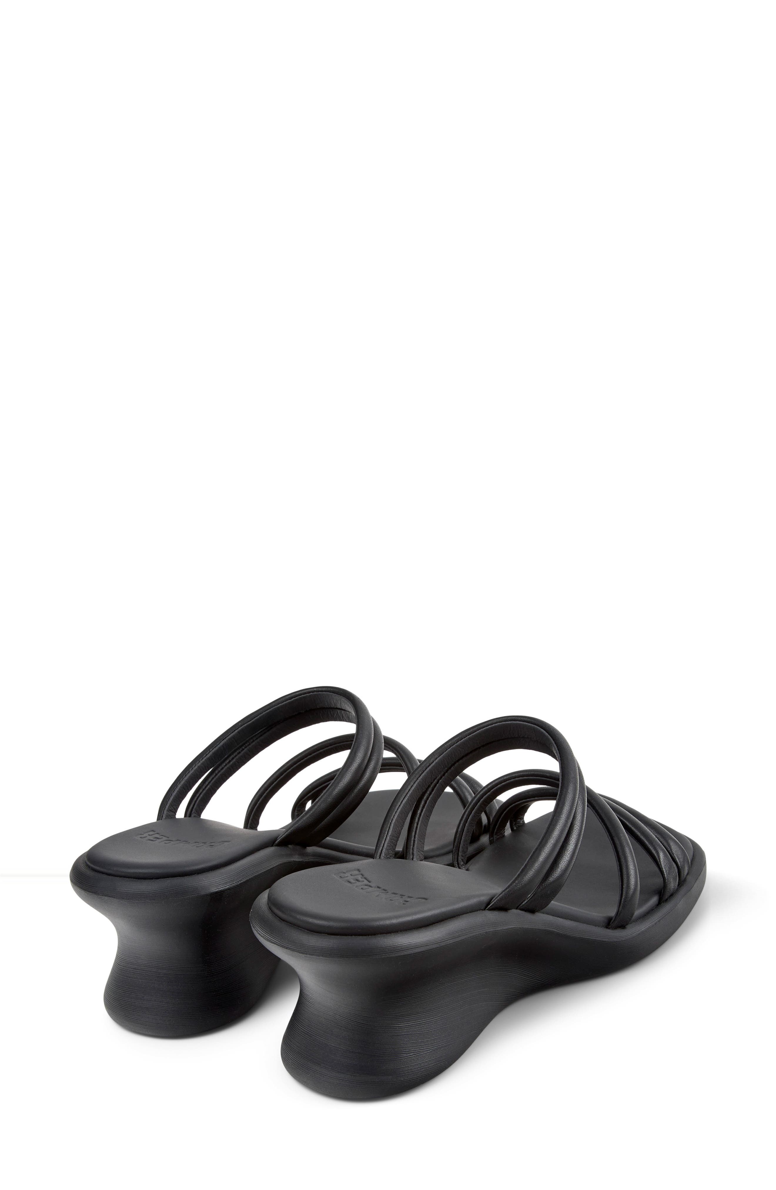 Camper Louise Wedge Sandal, Alternate, color, Black