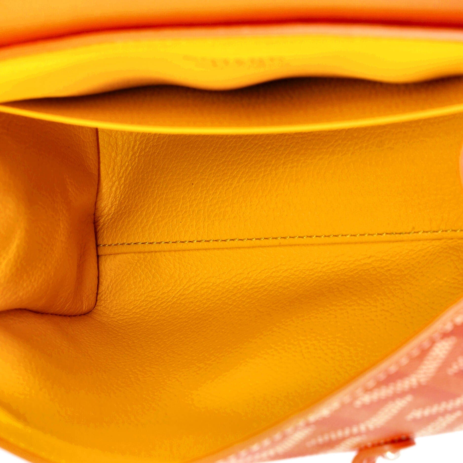 Pre-Owned Goyard Saigon Top Handle Bag Coated Canvas with Leather Mini, Alternate, color, Orange