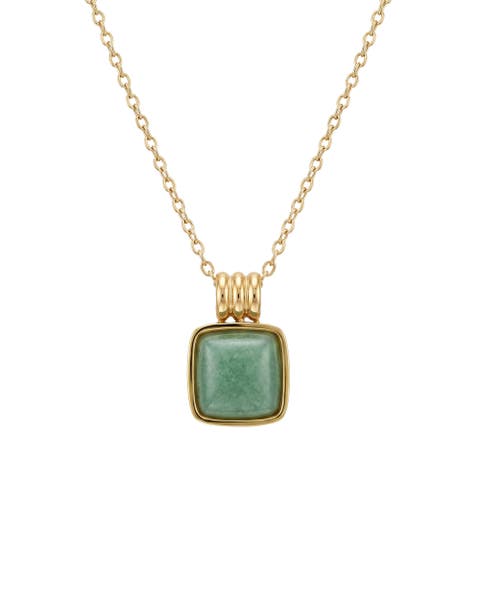Puzzle Square Jade stone pendant necklace