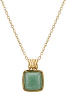 seree Puzzle Square Jade stone pendant necklace