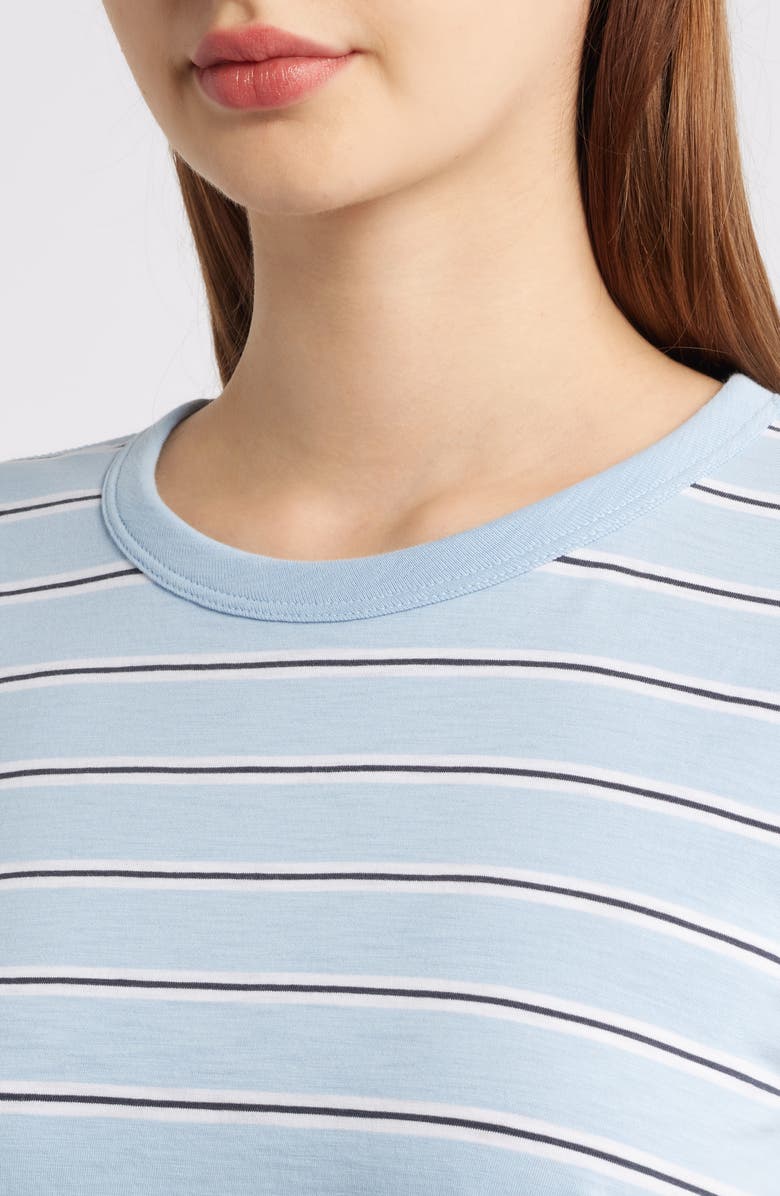 rag & bone The Slub Stripe T-Shirt, Alternate, color, Light Blue Multi