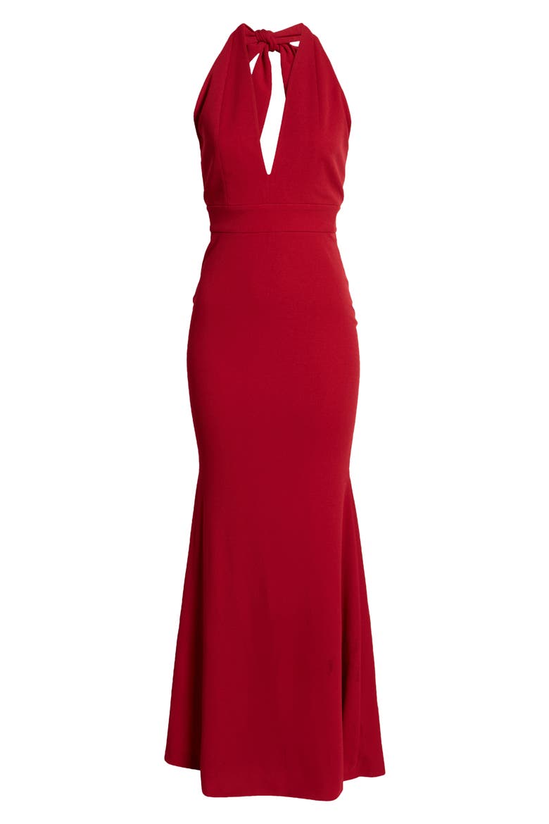 Camden Mermaid Hem Evening Gown, Alternate, color, GARNET