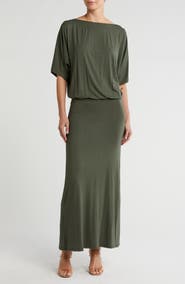 GO COUTURE Dolman Sleeve Maxi Dress