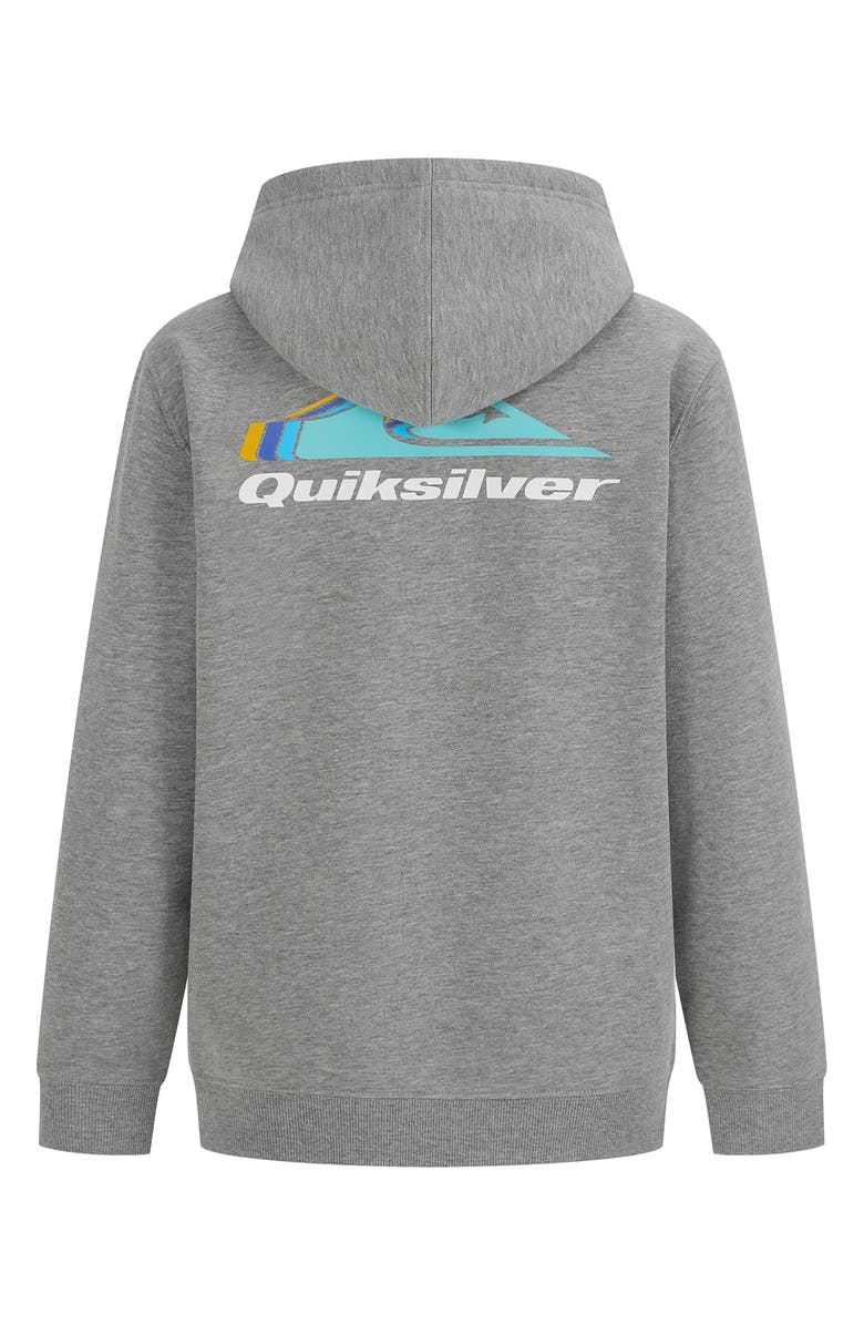 Quiksilver Kids' Omni Logo Fleece Pullover Hoodie, Alternate, color, Medium Gry Heather
