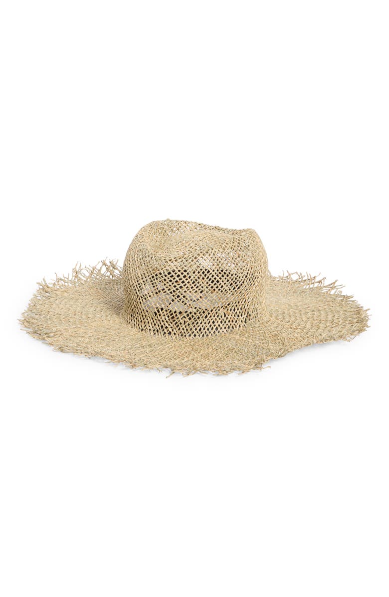 Nordstrom Seagrass Raw Edge Straw Hat, Main, color, Natural