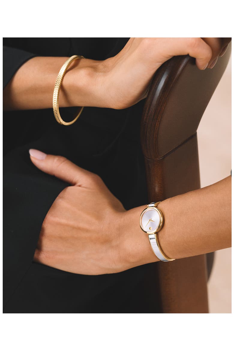 Moda Bangle Watch, Alternate, color, SILVER