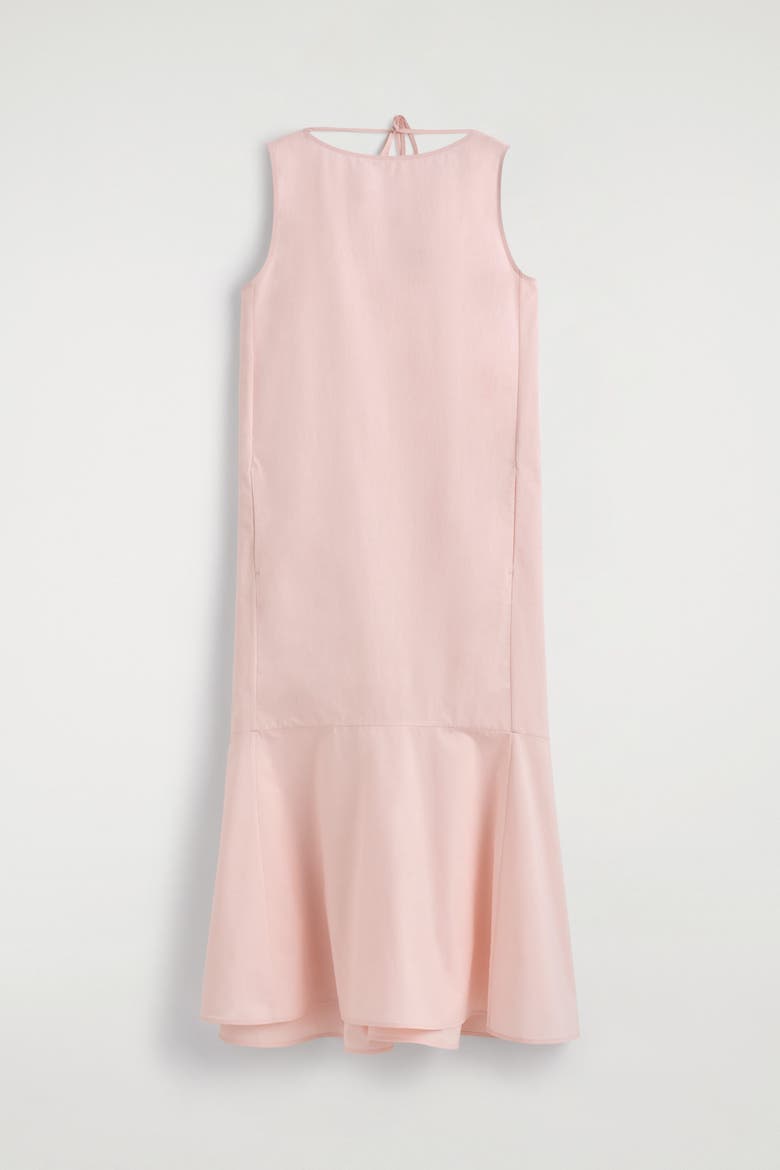 Dropped-hem Cotton Midi Dress, Alternate, color, LIGHT PINK
