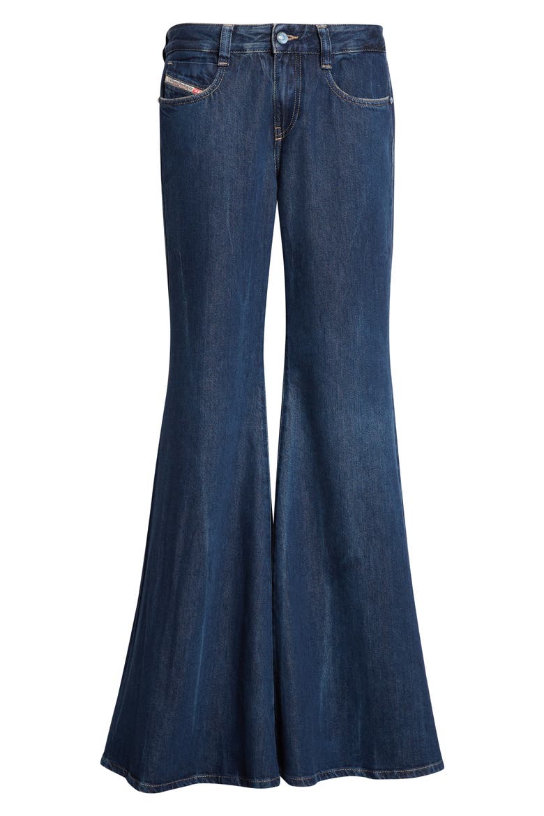 1970 D-Bleess Flare Leg Jeans, Alternate, color, DENIM