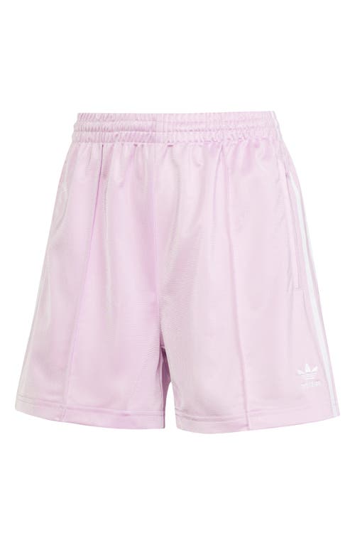 Shop Adidas Originals Firebird Recycled Polyester Shorts In Light Orchid