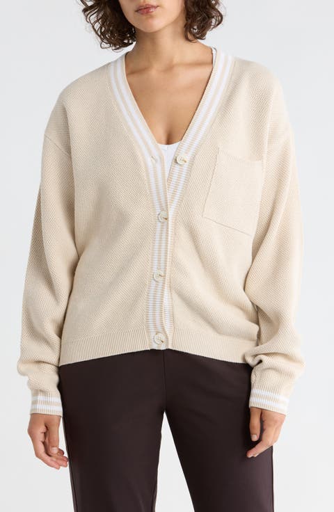 Fair Game Button Front Cotton Cardigan