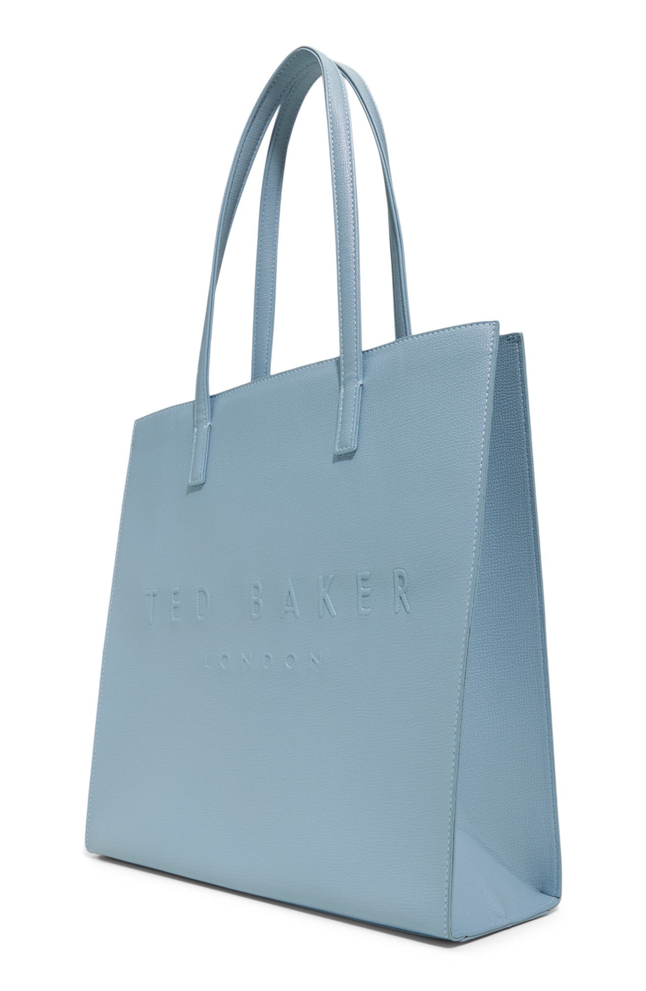 Soocon Faux Leather Tote, Alternate, color, SLATE BLUE