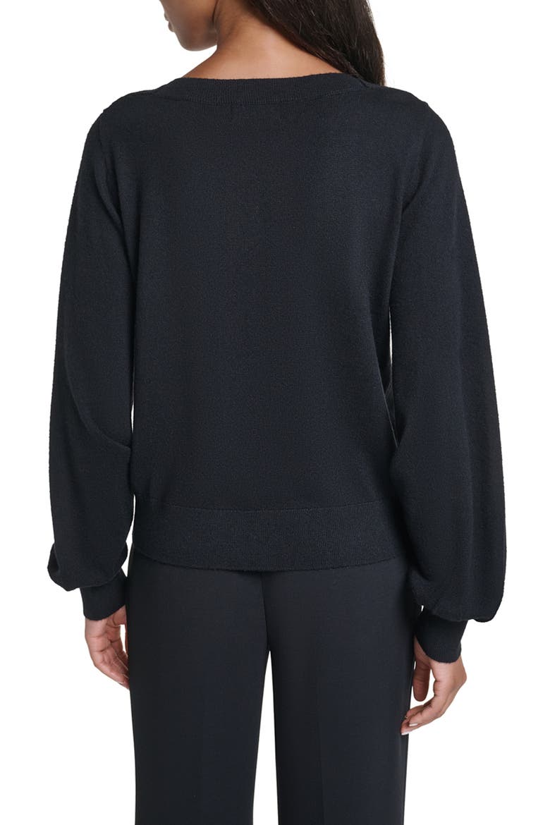 Sequin Striped Sweater, Alternate, color, BLACK