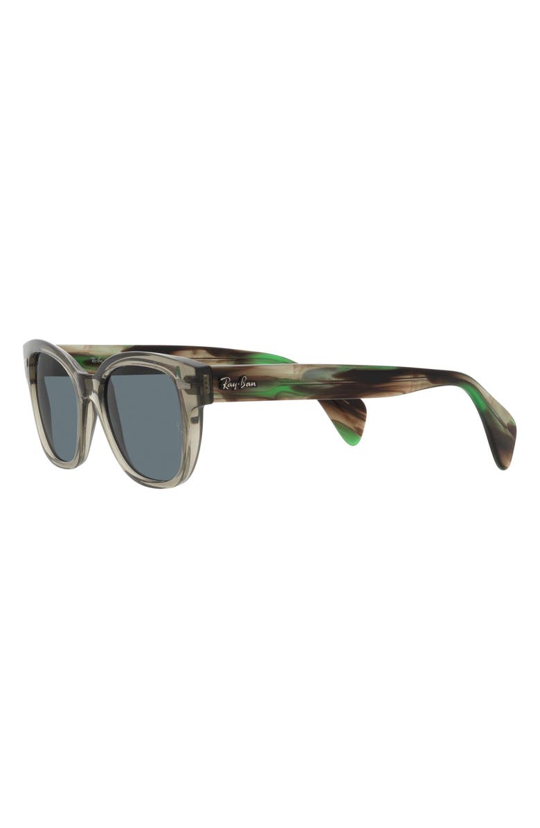 Ray-Ban 52mm Polarized Square Sunglasses, Alternate, color, Transparent Green