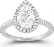 GLAZE JEWELRY Pear Moissanite Halo Ring