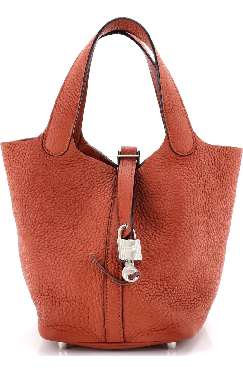 Pre-Owned Hermes Picotin Lock Bag Clemence PM, Main, color, Cuivre