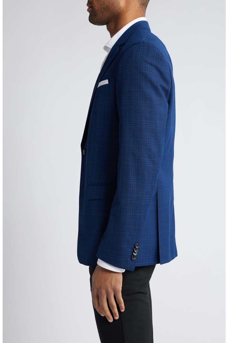 Hutson Plaid Wool Sport Coat, Alternate, color, NAVY
