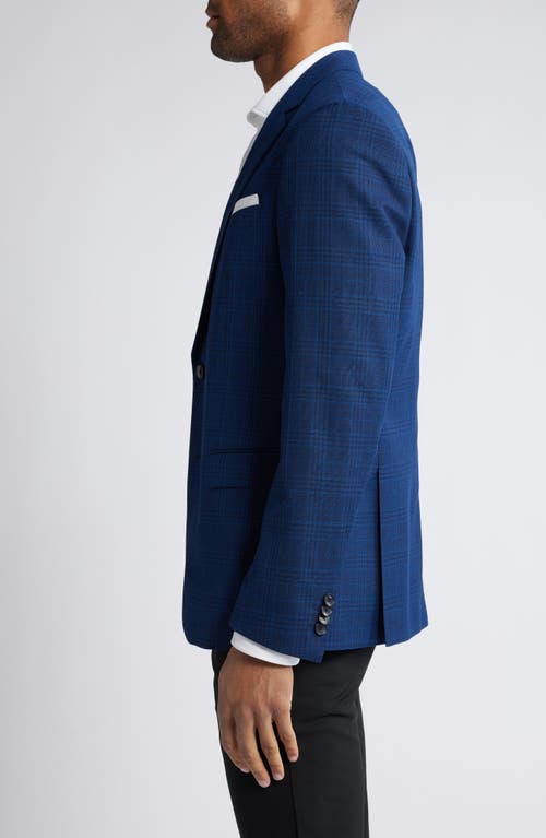 Hugo Boss Hutson Melange Micro Neat Slim Fit Sport Coat In Navy