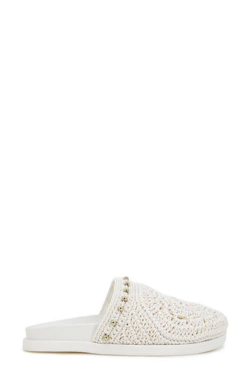 Kensie Paislee Raffia Mule In Natural Crochet