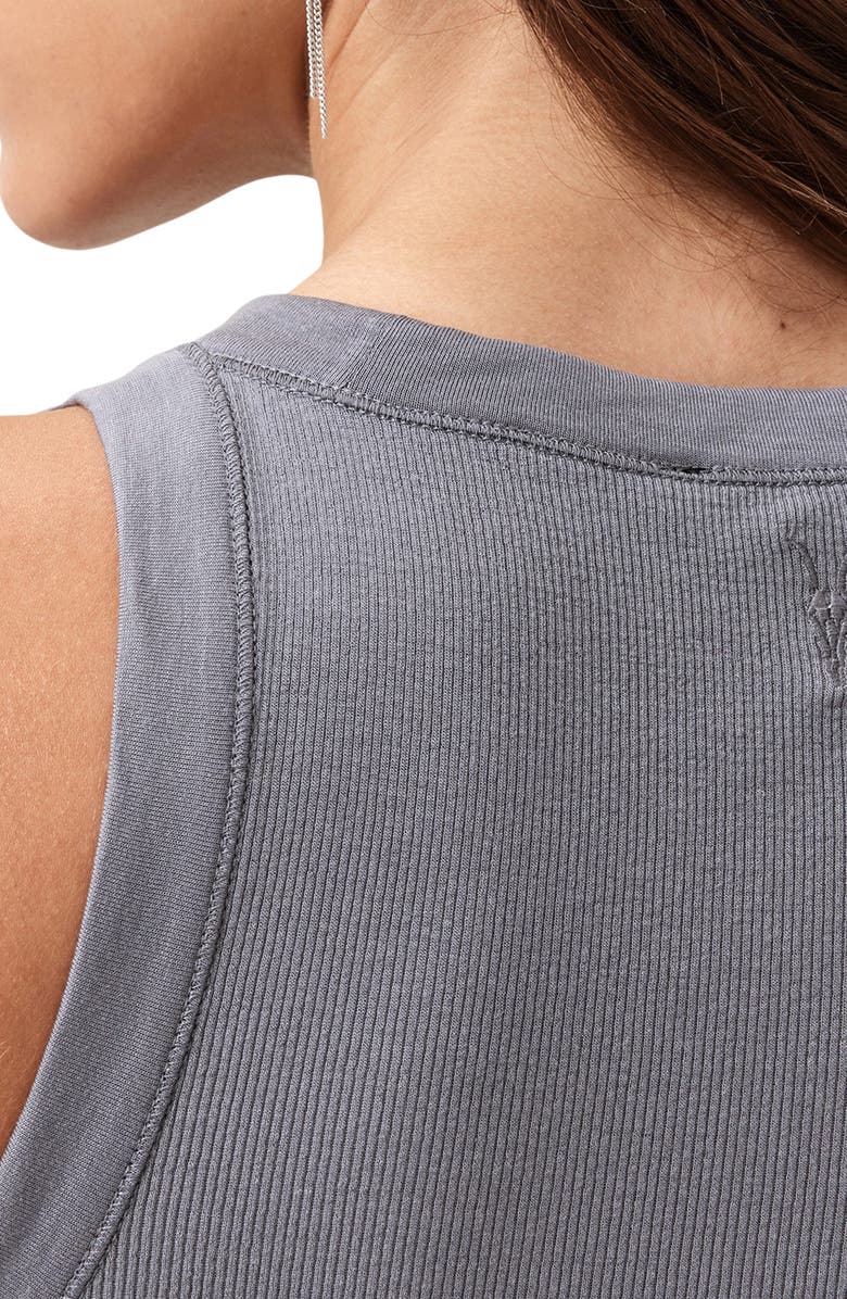 AllSaints Rina Rib Tank, Alternate, color, Lilac Grey