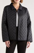 Eileen Fisher Classic Collar Diamond Quilted Jacket