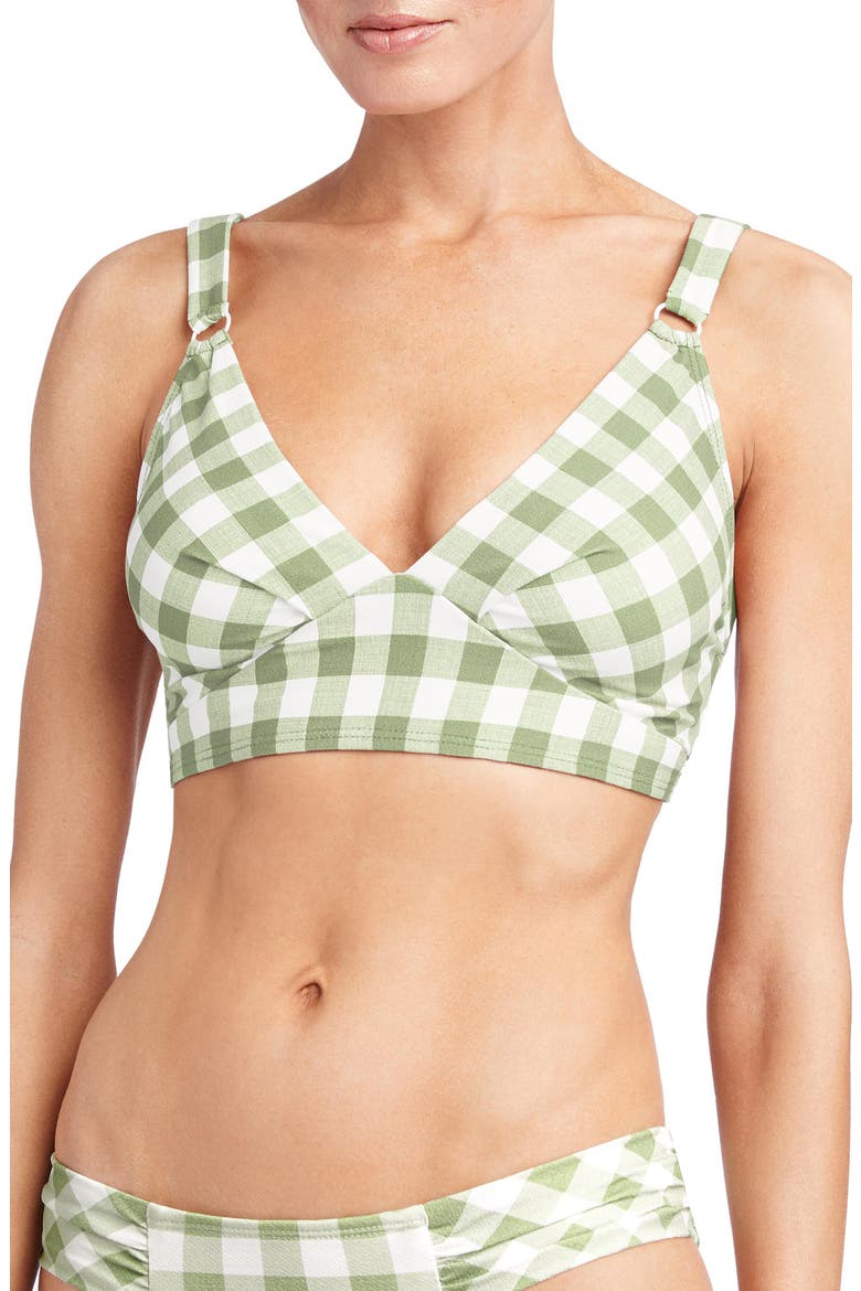 Emma Longline Bikini Top, Main, color, AGAVE