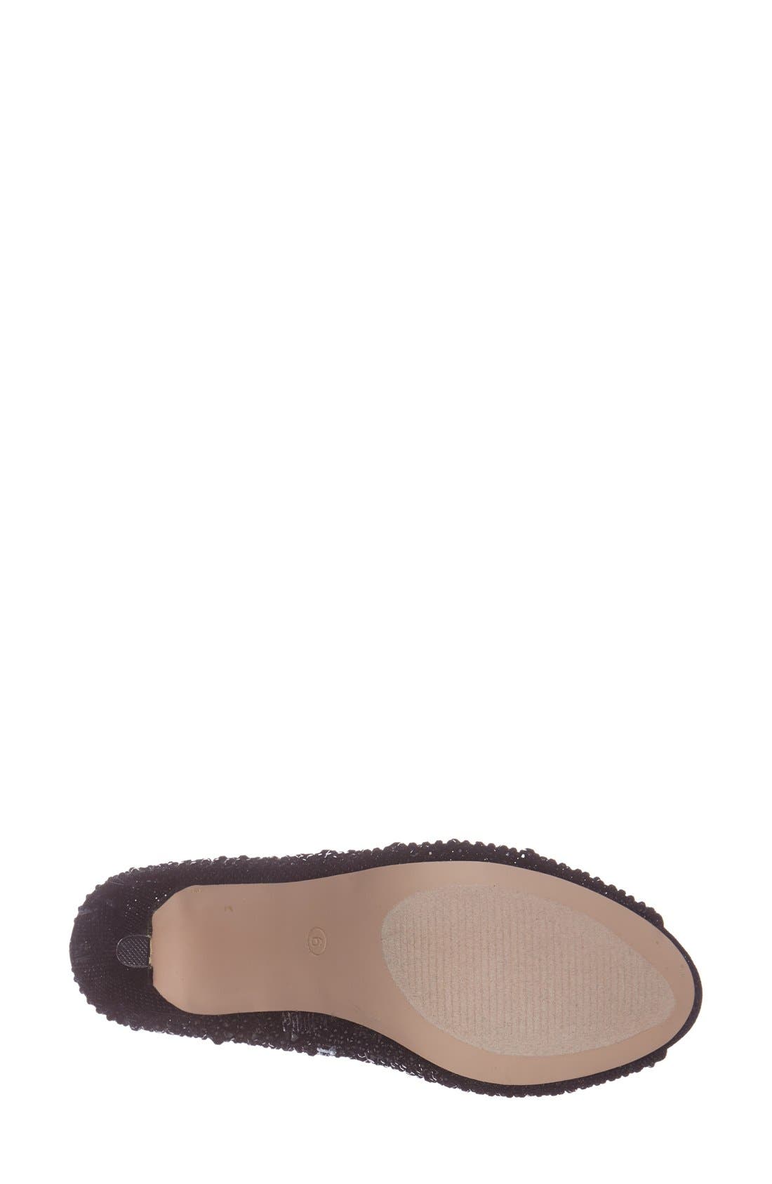 Lauren Lorraine 'Paula' Crystal Peep Toe Pump, Alternate, color, 