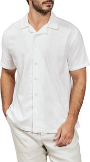 7 Diamonds Marco Floral Embroidered Camp Shirt