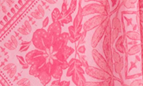 Vineyard Vines Tile Print Cotton Blend Top In Cora Tile Pink