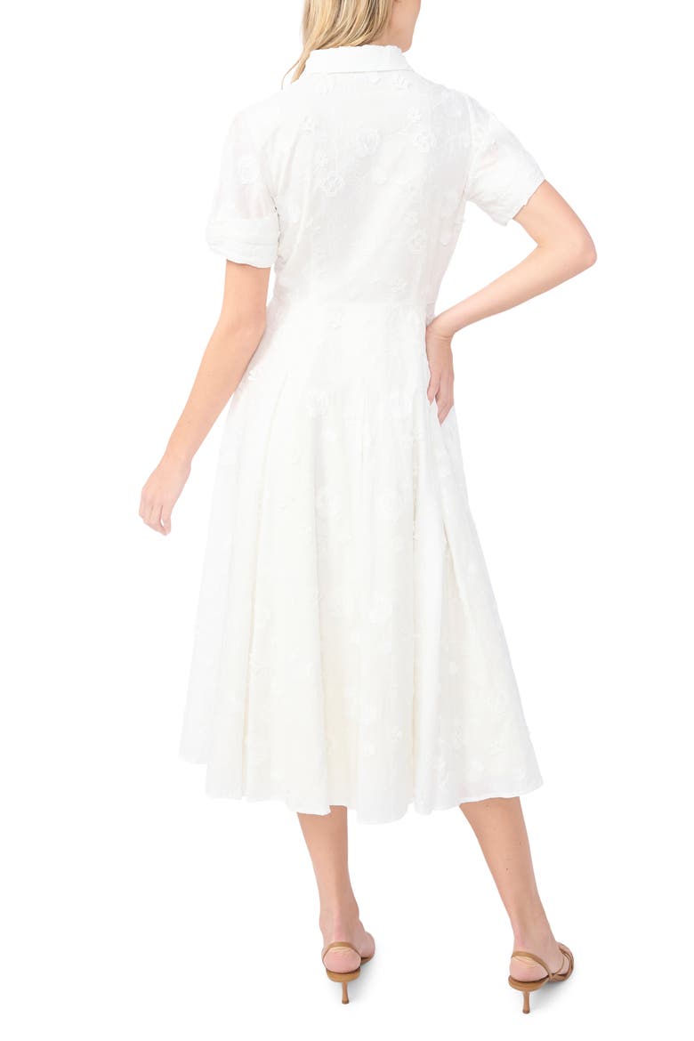 Violet Floral Embroidery Shirtdress, Alternate, color, NEW IVORY