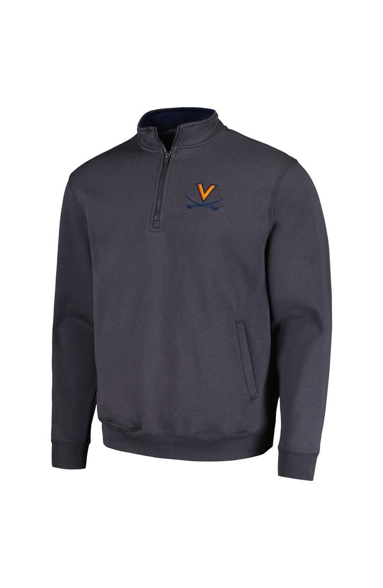 COLOSSEUM Men's Colosseum Charcoal Virginia Cavaliers Tortugas Team Logo Quarter-Zip Jacket, Alternate, color, Charcoal