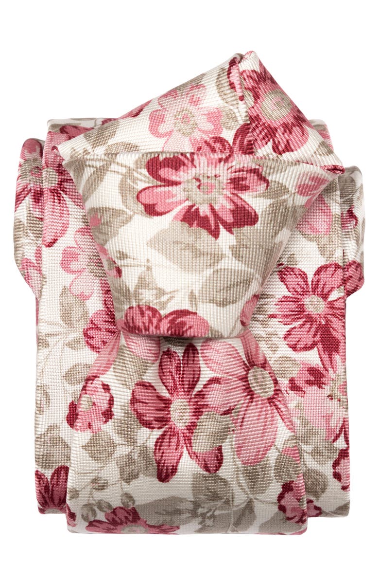 Elizabetta Altamura - Extra Long Printed Silk Tie for Men, Alternate, color, Pink