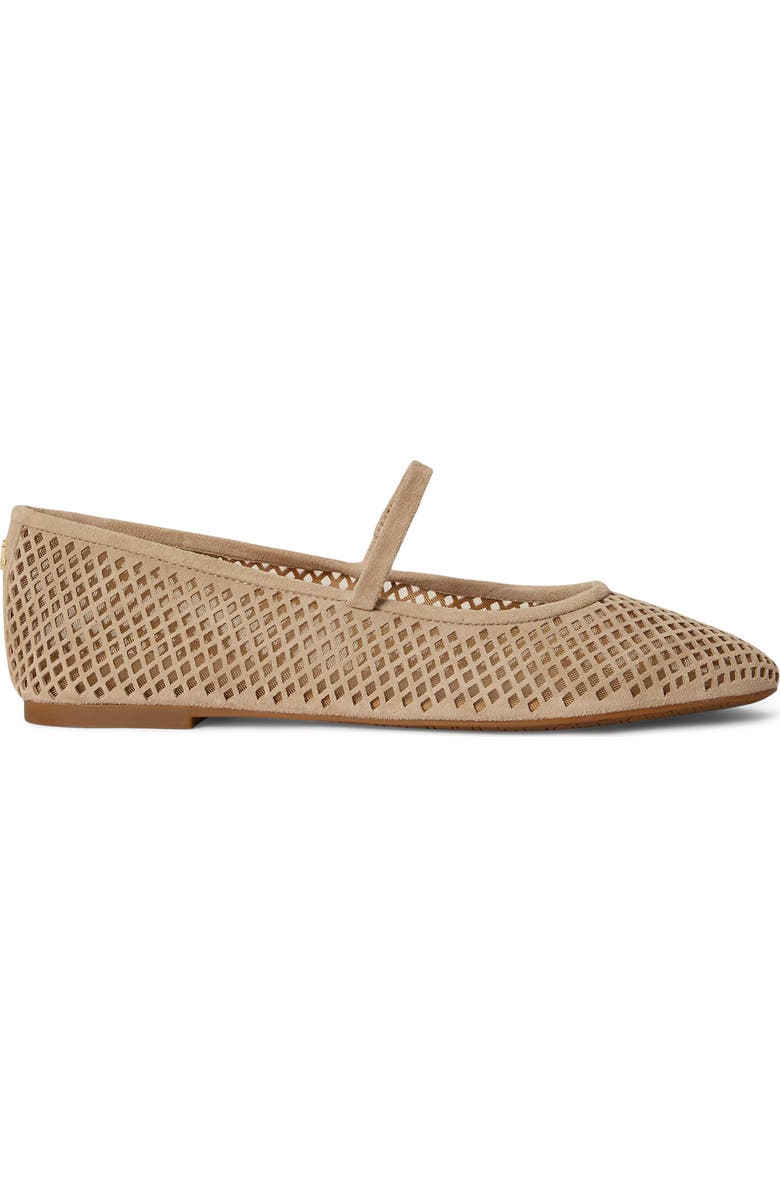 Ralph Lauren Jayna Perforated Mary Jane Flat, Alternate, color, Tan