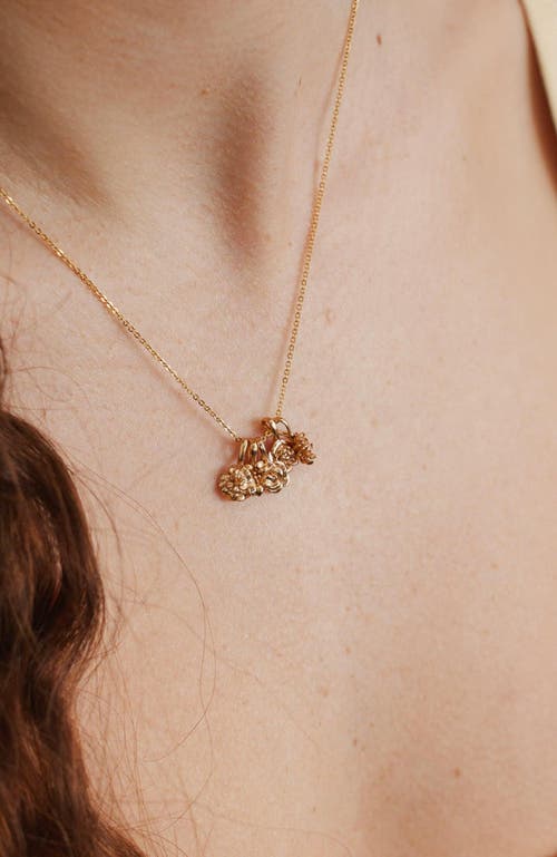 Made By Mary November Birth Flower Charm In Gold