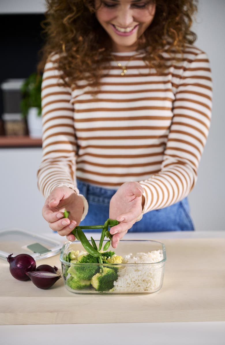 Mepal Easyclip Rectangular Glass Lunch Box, Alternate, color, 