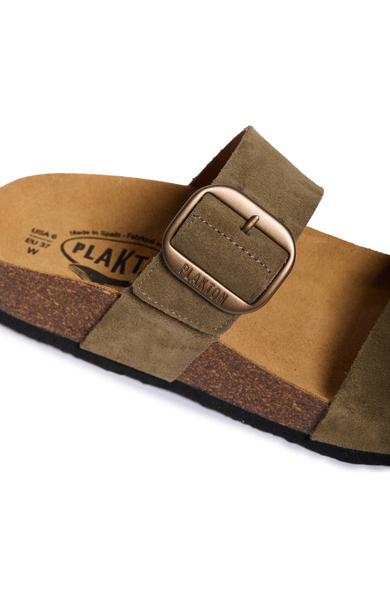 Plakton Claire Double Strap Slide Sandal, Alternate, color, Trebol
