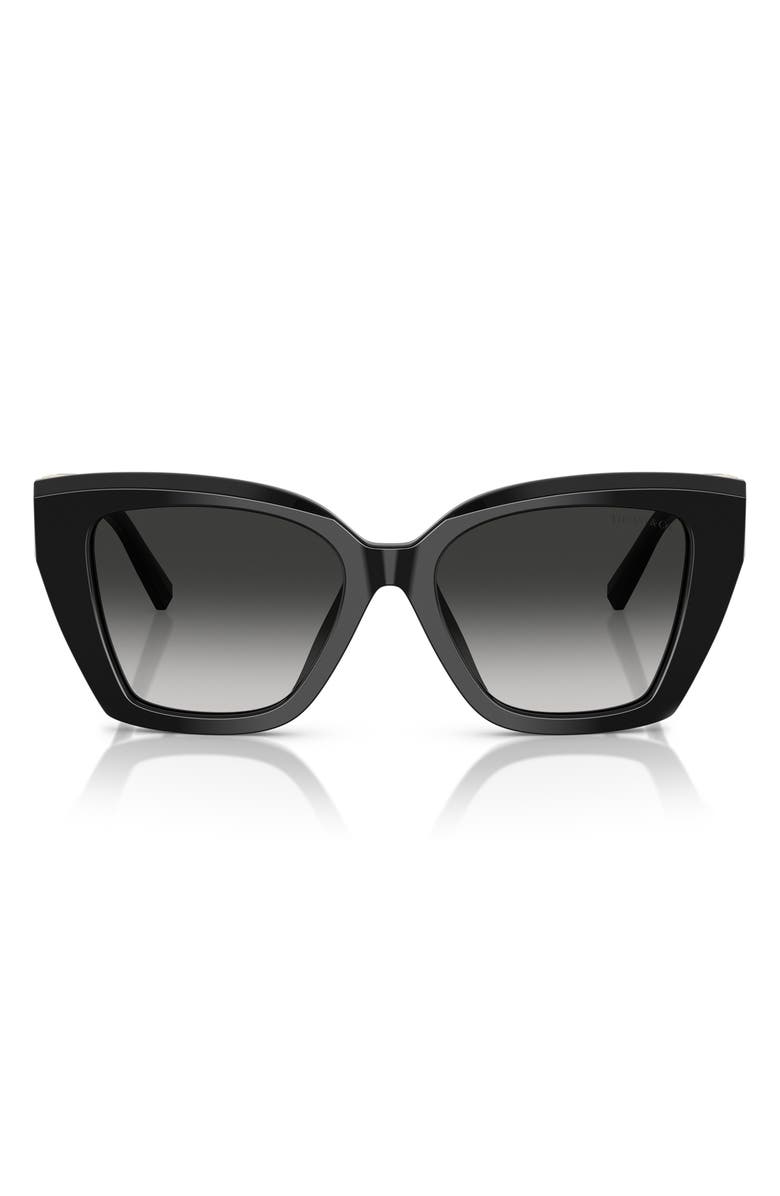 Tiffany & Co. 52mm Gradient Square Sunglasses, Main, color, Black / Grey Gradient