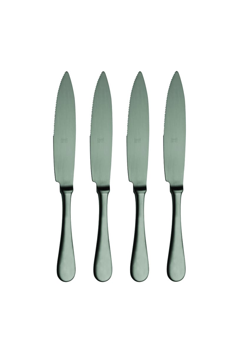 Mepra Steak Knife Set - 4 Pieces, Main, color, Ice Black Gold