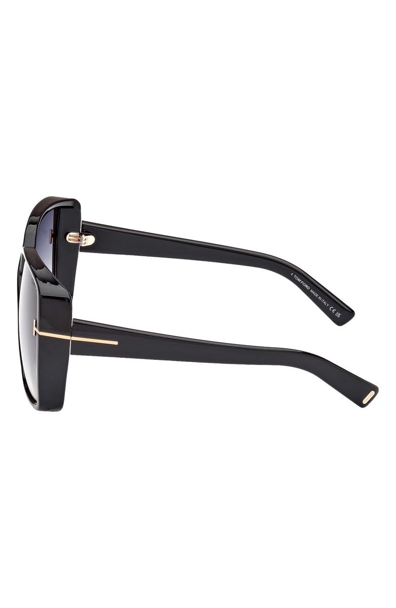 TOM FORD Yvonne 63mm Oversize Gradient Butterfly Sunglasses, Alternate, color, 