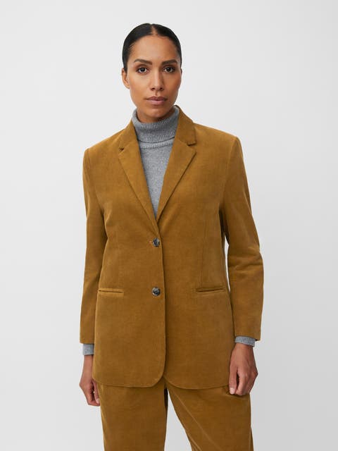MaJaxi Long Sleeve Corduroy Blazer