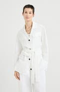 Brunello Cucinelli Twill safari jacket with monili