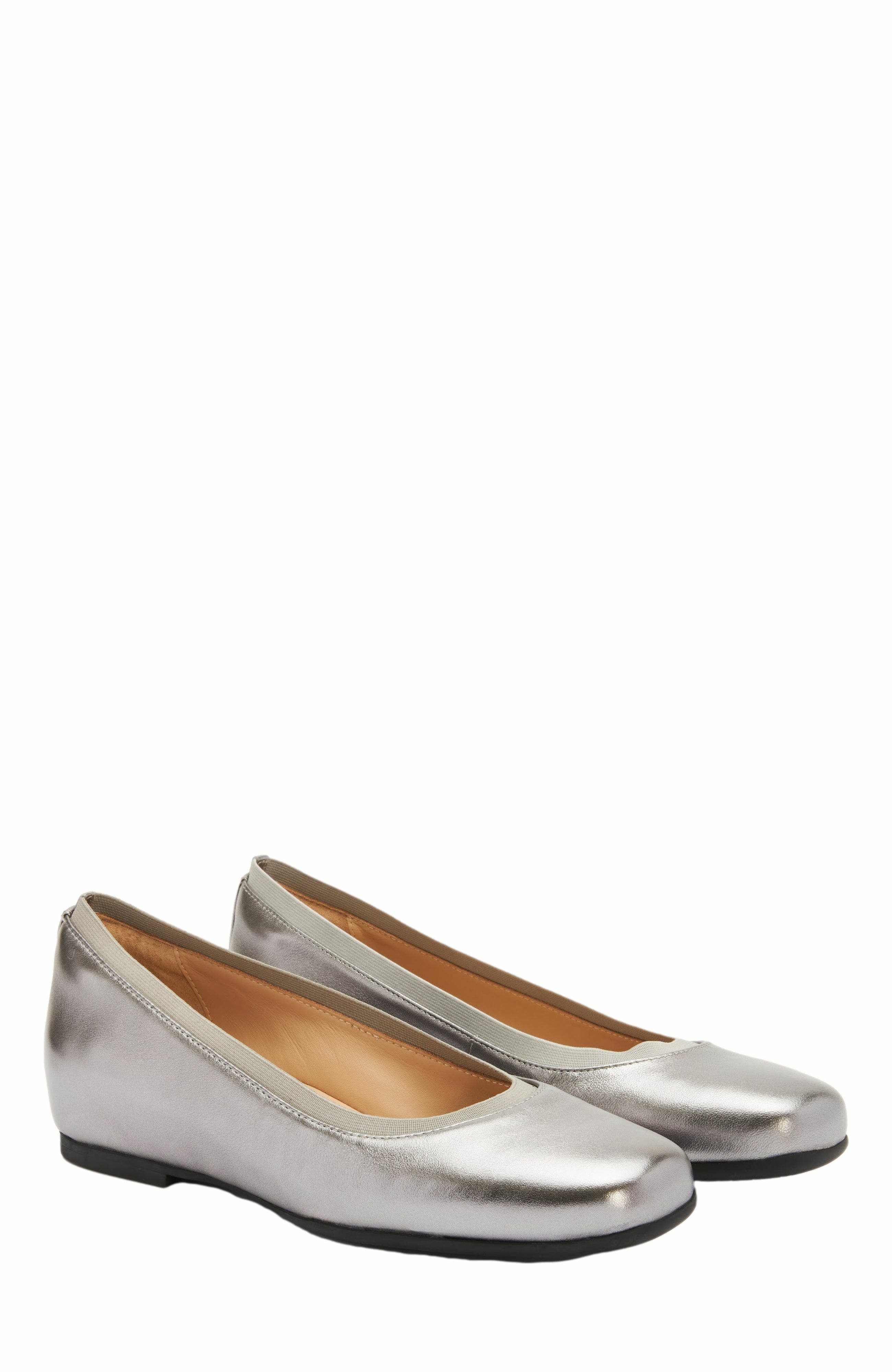 Cadence Ballet Flat, Alternate, color, Dark Silver